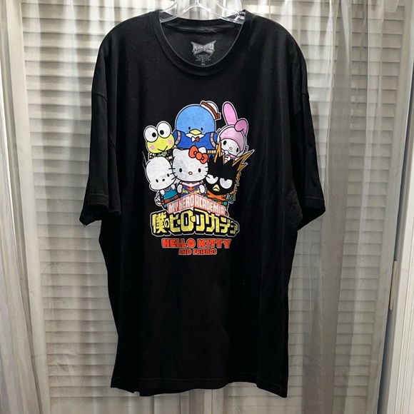 MY HERO ACADEMIA Hello Kitty Mashup Anime Men’s T-shirt. Sz 2XL. - Picture 1 of 4